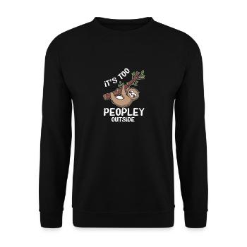 Paresseux Dire Humour Drôle Sarcasme Paresseux Paresseux - Sweat-shirt Unisexe - noir - Devant - Alina (178cm) & Michal (187cm)