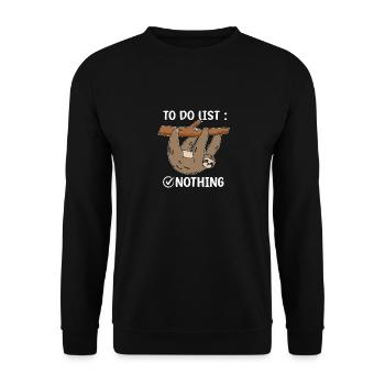 Paresseux Dire Humour Drôle Sarcasme Paresseux Paresseux - Sweat-shirt Unisexe - noir - Devant - Alina (178cm) & Michal (187cm)