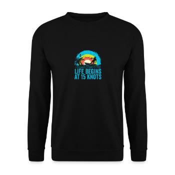 Kitesurfen Kiteboarding Kiteboarding Kite Surfer Kitesurfer - Unisex Pullover - Schwarz - Vorne - Alina (178cm) & Michal (187cm)