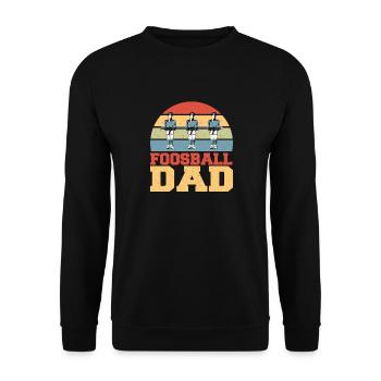 Foosball Dad Men Vintage Table Soccer Retro - Unisex Pullover - Schwarz - Vorne - Alina (178cm) & Michal (187cm)