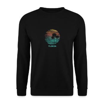 Florida Cool Souvenir Vacation Artistic - Unisex Sweatshirt - black - Front - Alina (178cm) & Michal (187cm)