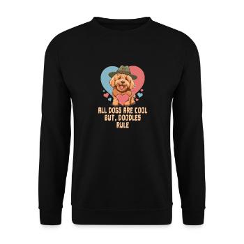 Tous les chiens sont cool mais les griffonnages règnent en or - Sweat-shirt Unisexe - noir - Devant - Alina (178cm) & Michal (187cm)