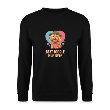 Meilleure maman Doodle de tous les temps Goldendoodle Maman chien mignonne - Sweat-shirt Unisexe - noir - Devant - Alina (178cm) & Michal (187cm)