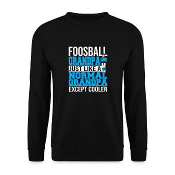 Cool Foosball Grandfather Table Soccer Player Men - Unisex Pullover - Schwarz - Vorne - Alina (178cm) & Michal (187cm)