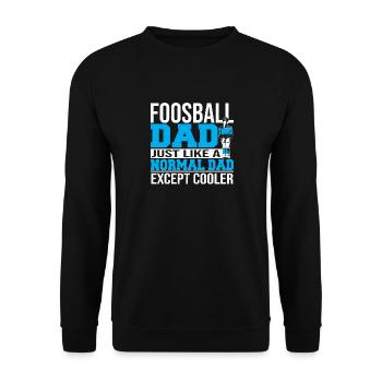 Funny Foosball Dad Men Table Soccer Player - Unisex Pullover - Schwarz - Vorne - Alina (178cm) & Michal (187cm)