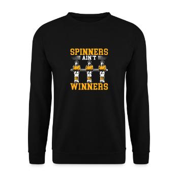 Table Soccer Foosball Spinners Ain't Winnders - Unisex Sweatshirt - black - Front - Alina (178cm) & Michal (187cm)