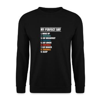 My Perfect Day Table Soccer Player Foosball - Unisex Pullover - Schwarz - Vorne - Alina (178cm) & Michal (187cm)