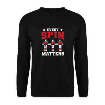 Every Spin Matters Foosball Table Soccer - Unisex Pullover - Schwarz - Vorne - Alina (178cm) & Michal (187cm)