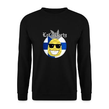 Jetzt lasst uns feiern - Unisex Pullover - Schwarz - Vorne - Alina (178cm) & Michal (187cm)