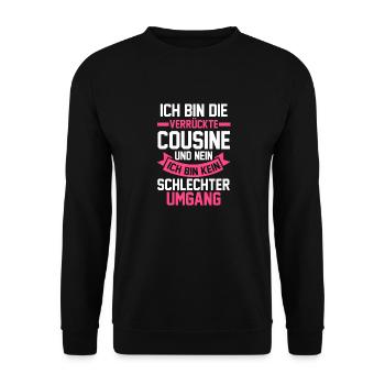 Cousinee - Unisex Pullover - Schwarz - Vorne - Alina (178cm) & Michal (187cm)