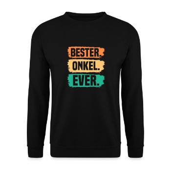 Patenonkel Bester Onkel - Unisex Pullover - Schwarz - Vorne - Alina (178cm) & Michal (187cm)