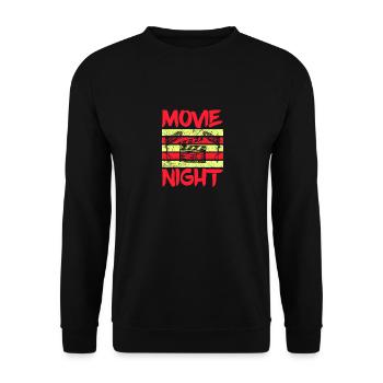Soirée cinéma pop-corn film film amoureux films - Sweat-shirt Unisexe - noir - Devant - Alina (178cm) & Michal (187cm)