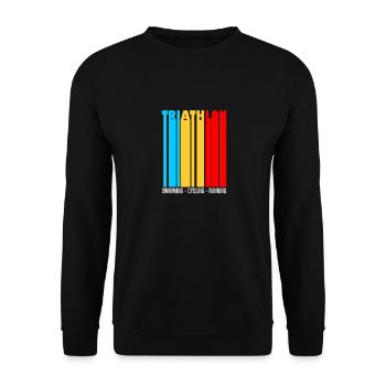Triathlon Swim Bike Run Sports Triathlete - Unisex Sweatshirt - black - Front - Alina (178cm) & Michal (187cm)