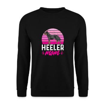 Australian Cattle Dog Red Blue Heeler - Unisex Sweatshirt - black - Front - Alina (178cm) & Michal (187cm)
