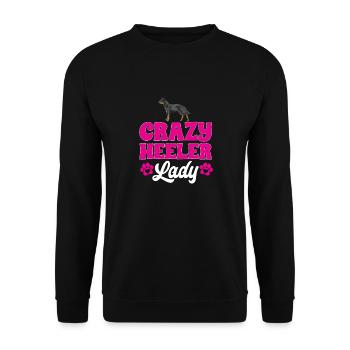 Australian Cattle Dog Red Blue Heeler - Unisex Sweatshirt - black - Front - Alina (178cm) & Michal (187cm)