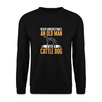 Australian Cattle Dog Red Blue Heeler - Unisex Sweatshirt - black - Front - Alina (178cm) & Michal (187cm)