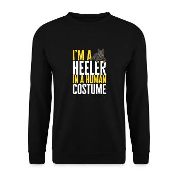 Australian Cattle Dog Red Blue Heeler - Unisex Sweatshirt - black - Front - Alina (178cm) & Michal (187cm)