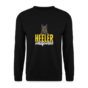 Bouvier australien Red Blue Heeler - Sweat-shirt Unisexe - noir - Devant - Alina (178cm) & Michal (187cm)