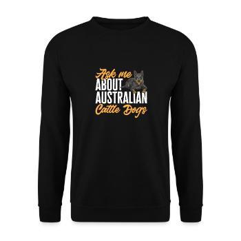 Australian Cattle Dog Red Blue Heeler - Unisex Pullover - Schwarz - Vorne - Alina (178cm) & Michal (187cm)
