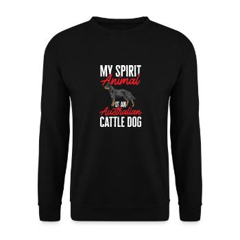 Australian Cattle Dog Red Blue Heeler - Unisex Sweatshirt - black - Front - Alina (178cm) & Michal (187cm)