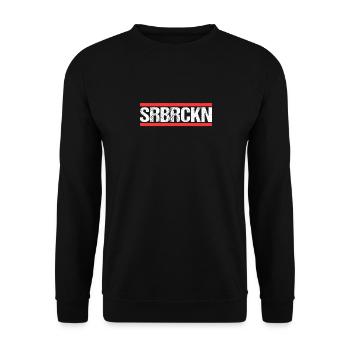 Saarbrückenerin Saarbrückener Saarbrücken - Unisex Pullover - Schwarz - Vorne - Alina (178cm) & Michal (187cm)