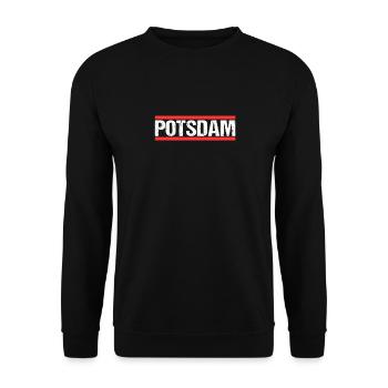 Potsdamerin Potsdamer Potsdam - Unisex Pullover - Schwarz - Vorne - Alina (178cm) & Michal (187cm)