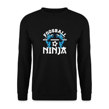 Foosball Ninja Cool Table Soccer Player - Unisex Pullover - Schwarz - Vorne - Alina (178cm) & Michal (187cm)