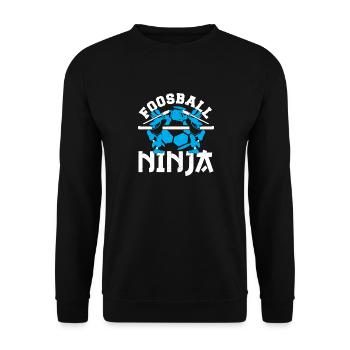 Cool Table Soccer Player Foosball Ninja - Unisex Pullover - Schwarz - Vorne - Alina (178cm) & Michal (187cm)