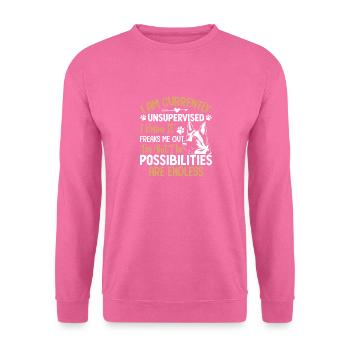 Chien de berger - Sweat-shirt Unisexe - rose - Devant
