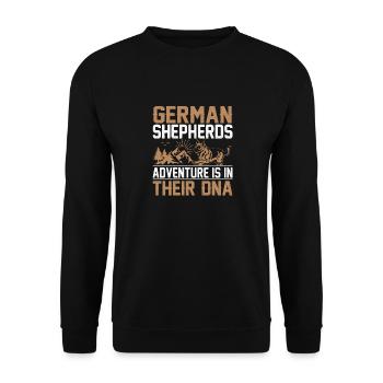 German Shepherds German Shepherd - Unisex Sweatshirt - black - Front - Alina (178cm) & Michal (187cm)