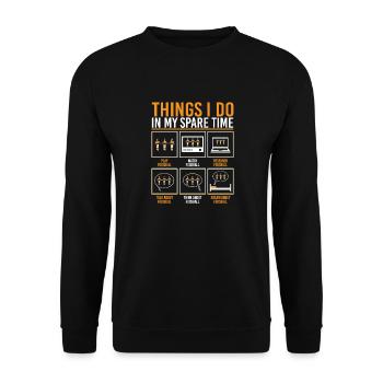 Things I Do In My Spare Time Table Soccer Foosball - Unisex Sweatshirt - black - Front - Alina (178cm) & Michal (187cm)