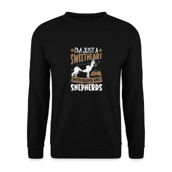 Sheepdog - Unisex Sweatshirt - black - Front - Alina (178cm) & Michal (187cm)