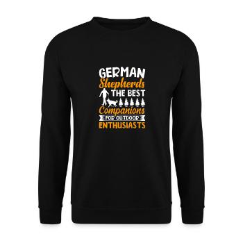 Chien Berger Allemand Cadeau - Sweat-shirt Unisexe - noir - Devant - Alina (178cm) & Michal (187cm)