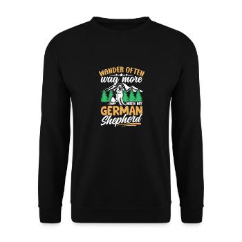 Sheepdog - Unisex Sweatshirt - black - Front - Alina (178cm) & Michal (187cm)