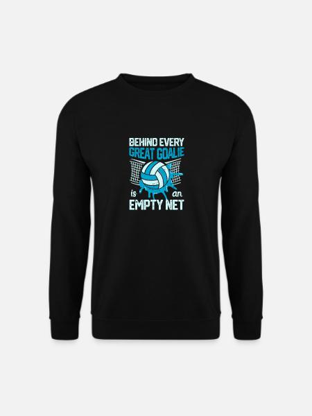 Hinter jedem guten Torwart steht ein leeres Netz - Unisex Pullover - Schwarz