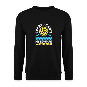 Tut mir leid, dass ich nicht kann, mein Sohn hat - Unisex Pullover - Schwarz - Vorne - Alina (178cm) & Michal (187cm)