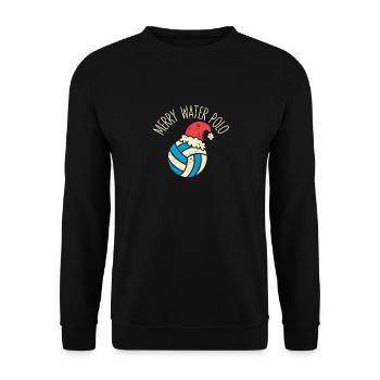 Joyeux joueur de water-polo Entraîneur des fans Noël - Sweat-shirt Unisexe - noir - Devant - Alina (178cm) & Michal (187cm)