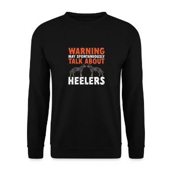 Australian Cattle Dog Red Blue Heeler - Unisex Sweatshirt - black - Front - Alina (178cm) & Michal (187cm)