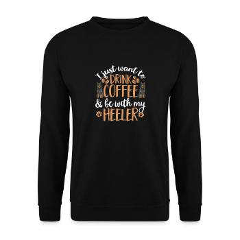 Australian Cattle Dog Red Blue Heeler - Unisex Sweatshirt - black - Front - Alina (178cm) & Michal (187cm)