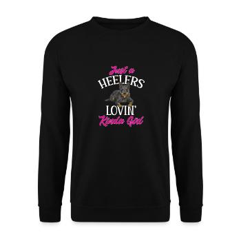 Australian Cattle Dog Red Blue Heeler - Unisex Sweatshirt - black - Front - Alina (178cm) & Michal (187cm)