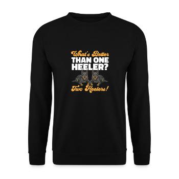Australian Cattle Dog Red Blue Heeler - Unisex Pullover - Schwarz - Vorne - Alina (178cm) & Michal (187cm)