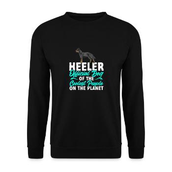 Australian Cattle Dog Red Blue Heeler - Unisex Sweatshirt - black - Front - Alina (178cm) & Michal (187cm)