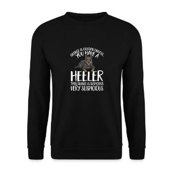 Australian Cattle Dog Red Blue Heeler - Unisex Pullover - Schwarz - Vorne - Alina (178cm) & Michal (187cm)