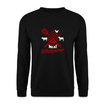 Meat Whisperer Smoker BBQ Grilling - Sweat-shirt Unisexe - noir - Devant - Alina (178cm) & Michal (187cm)