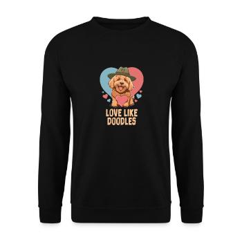 Love Like Doodles Goldendoodle Dad Doodle Mama - Unisex Sweatshirt - black - Front - Alina (178cm) & Michal (187cm)