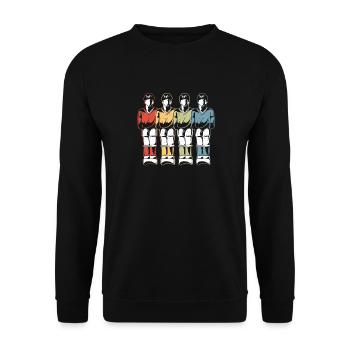 Foosball Lover Retro Table Soccer Player Vintage - Unisex Sweatshirt - black - Front - Alina (178cm) & Michal (187cm)