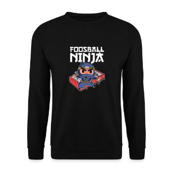 Foosball Ninja Table Soccer Foosball Cool Player - Unisex Pullover - Schwarz - Vorne - Alina (178cm) & Michal (187cm)