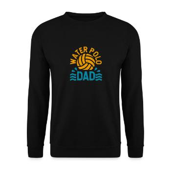 Wasserball Papa Vatertag Sport Fan Spieler Trainer - Unisex Pullover - Schwarz - Vorne - Alina (178cm) & Michal (187cm)