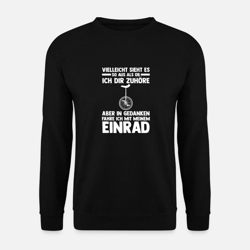 Kunstrad Fahrrad Einrad - Unisex Pullover - Schwarz
