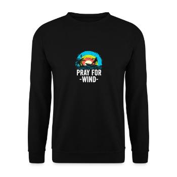 Kitesurfen Vintage Kiteboarder Retro Kitesurfer - Unisex Pullover - Schwarz - Vorne - Alina (178cm) & Michal (187cm)